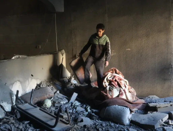 Father and son buried together in an Israeli strike that killed dozens in Gaza