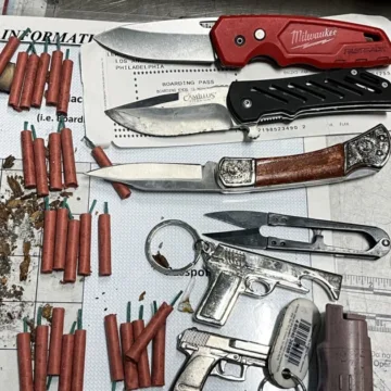 TSA finds ‘surprising number of prohibited items’ in woman’s bag, including 82 fireworks, 3 knives