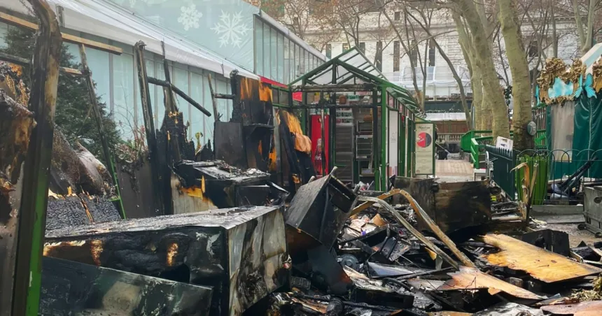 Bryant Park’s Winter Village kiosk catches fire