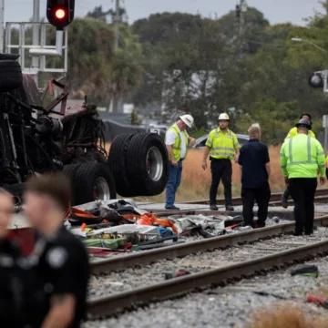 Florida police investigating train collision with fire rescue vehicle