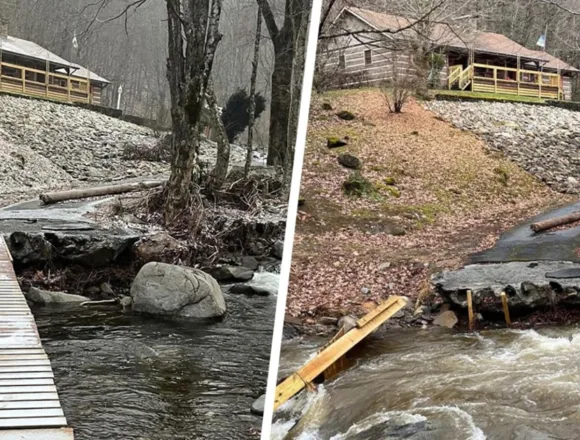 A North Carolina county pummeled by Hurricane Helene suffers another blow