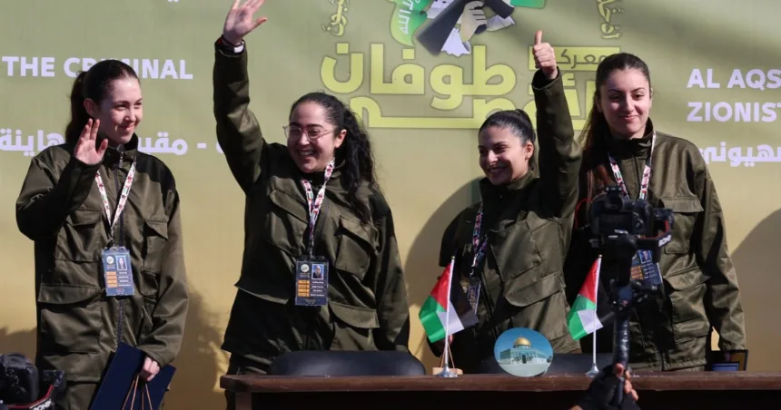 Hamas frees 4 female Israeli soldiers as part of ceasefire deal