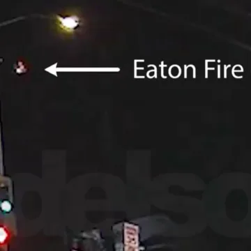 Did sparks at gas station ignite the blaze?