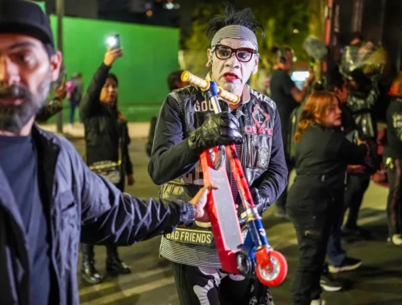 Punks distribute toys to children in need for Three Kings Day in Mexico City