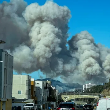 Wind-whipped fire in L.A. prompts evacuations in Pacific Palisades