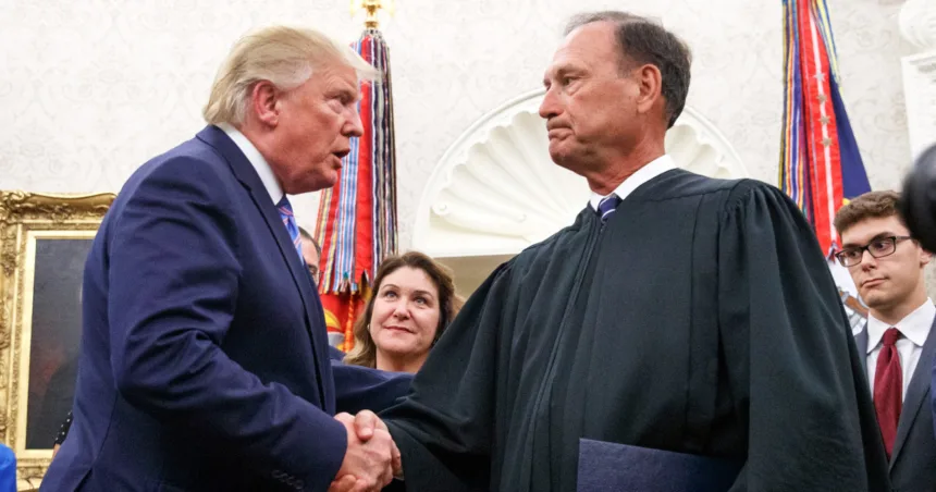 Justice Alito says there was no discussion of Trump’s pending case when the two spoke