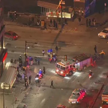 Vehicle drives into crowd after Eagles’ win in apparent accident