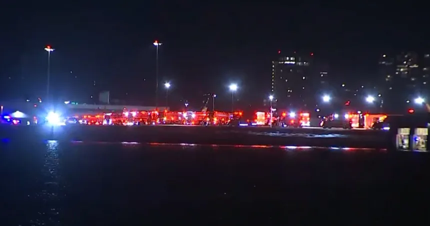 Plane crashes into Potomac River after collision with helicopter near Reagan National Airport