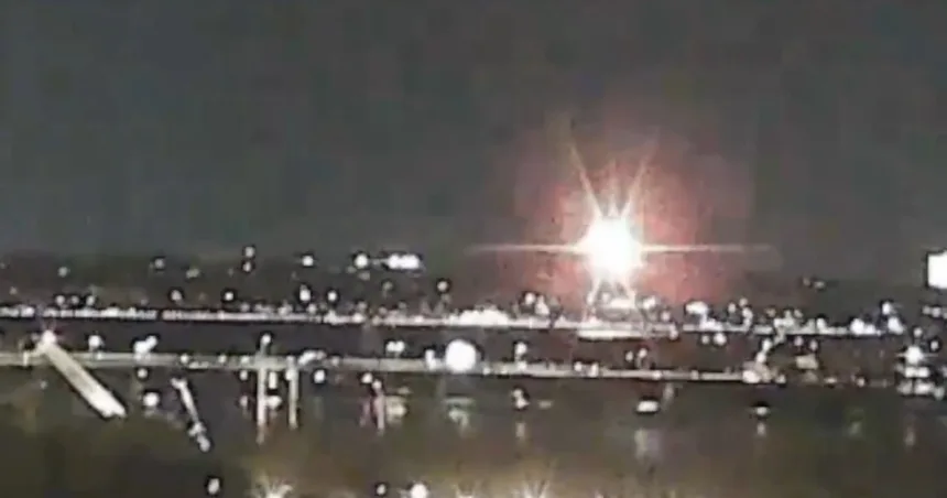 EarthCam video shows explosion over Potomac River