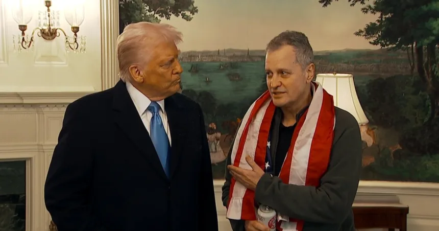 American teacher Marc Fogel meets with Trump after release from Russia