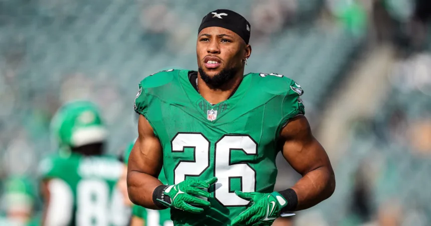 Eagles star Saquon Barkley defends Taylor Swift after she was booed at Super Bowl rooting for Chiefs