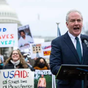 Out of power, Democratic lawmakers take to the streets to rally opposition to Trump