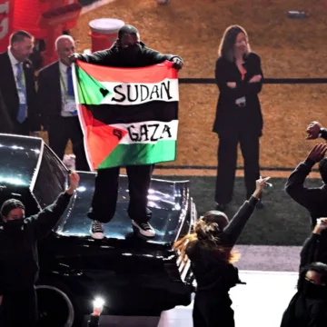 Super Bowl halftime show dancer displays Palestinian flag during Kendrick Lamar performance