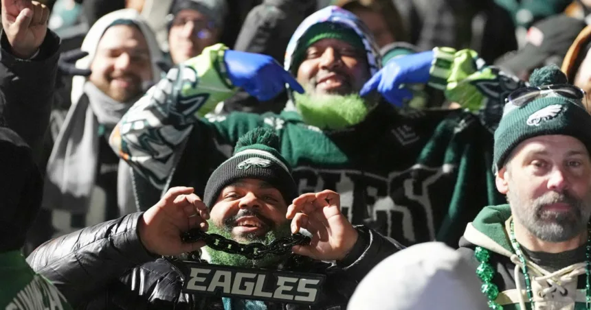 Philadelphia parties with the Eagles as Super Bowl victory parade rolls through town