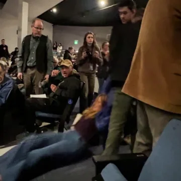 Idaho woman forcibly dragged from local Republican town hall by private security