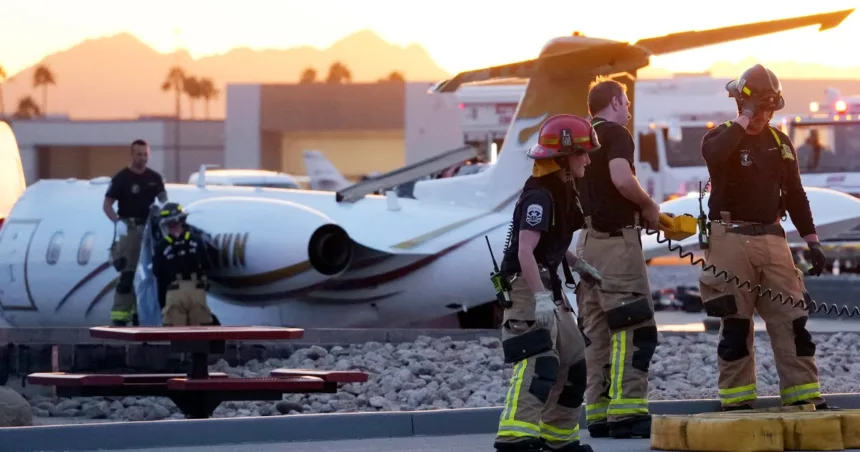 250228-scottsdale-jet-crash-mb-0815-3db6e6.jpg Private plane crash that killed a pilot could be tied to known landing gear issue, NTSB report says