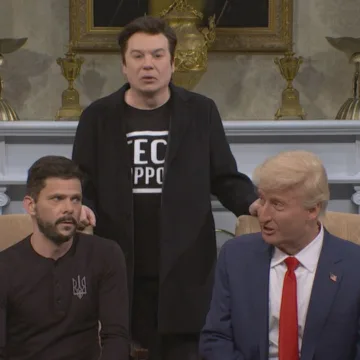 ‘SNL’ recreates Trump-Zelenskyy clash, with appearance by Mike Myers as Musk
