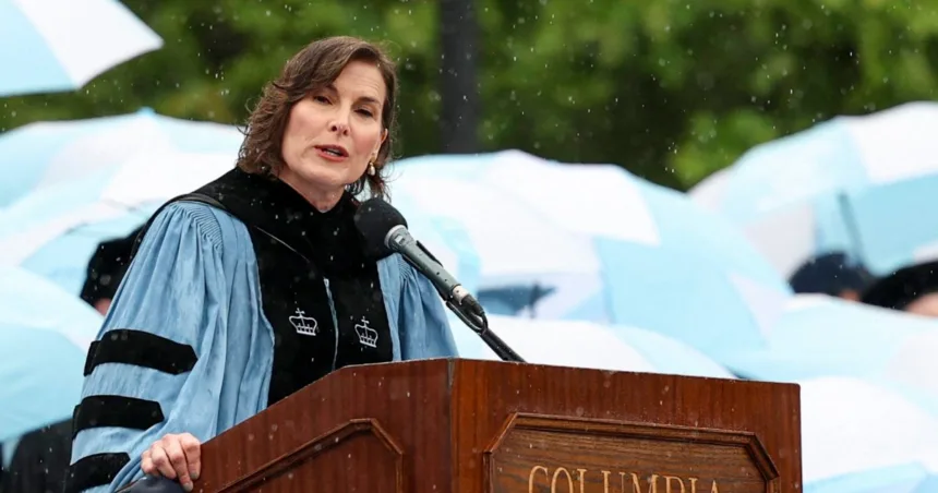 250521-columbia-commencement-ch-1114-2ec602.jpg Columbia University’s acting president booed again noting absence of activist Mahmoud Khalil in commencement speech