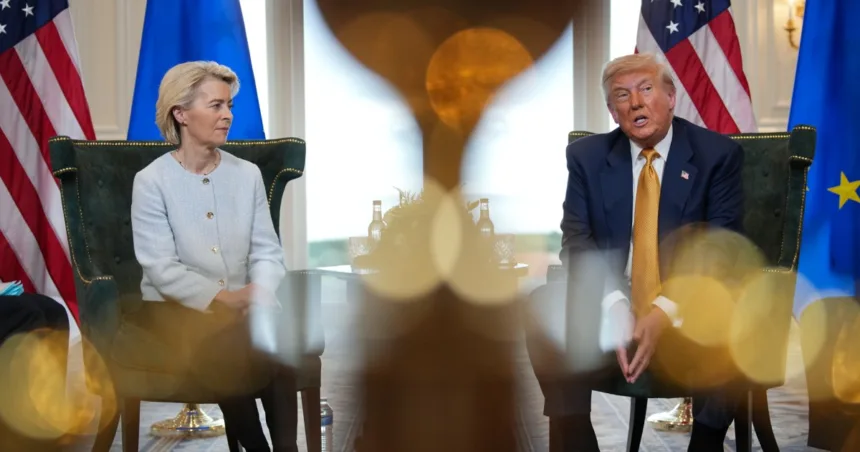 250727-donald-trump-ursula-von-der-leyen-vl-146p-580e7d.jpg Europe hits the brakes on U.S. trade deal after tariff ruling