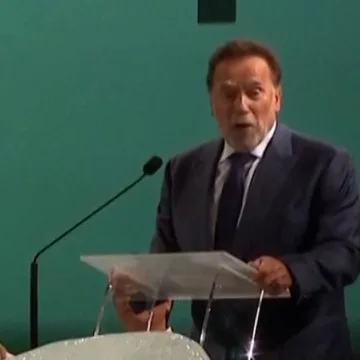 Schwarzenegger joins Pope Leo at climate change event