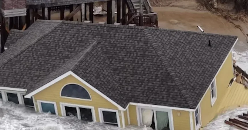 Outer Banks homes collapse after dual hurricanes