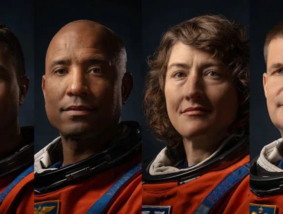 Reid Wiseman, Christina Koch, Victor Glover and Jeremy Hansen