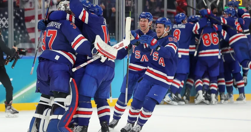 Team USA Goes for Gold on the Ice on Day 14 of Winter Games