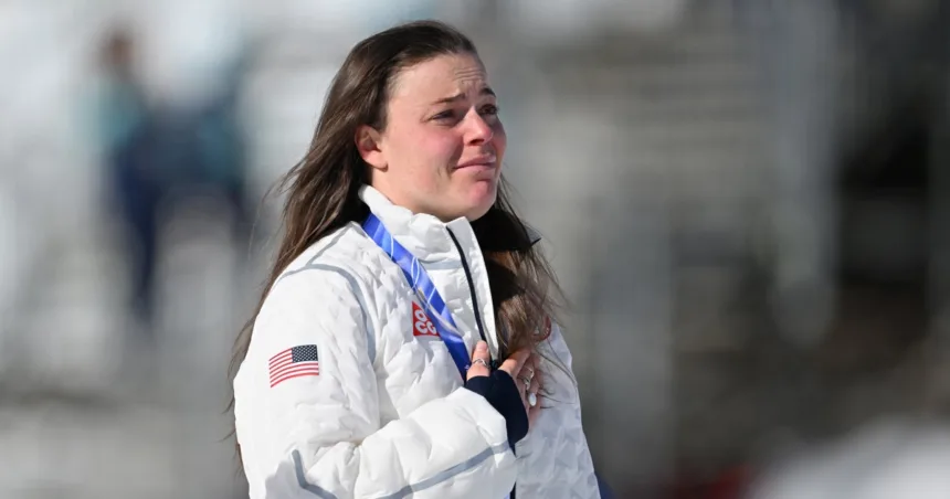 Breezy Johnson wins Olympic downhill gold medal, joining Lindsey Vonn as only Americans to accomplish feat
