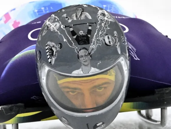 Ukraine skeleton racer Vladyslav Heraskevych disqualified from Winter Olympics over helmet honoring war dead