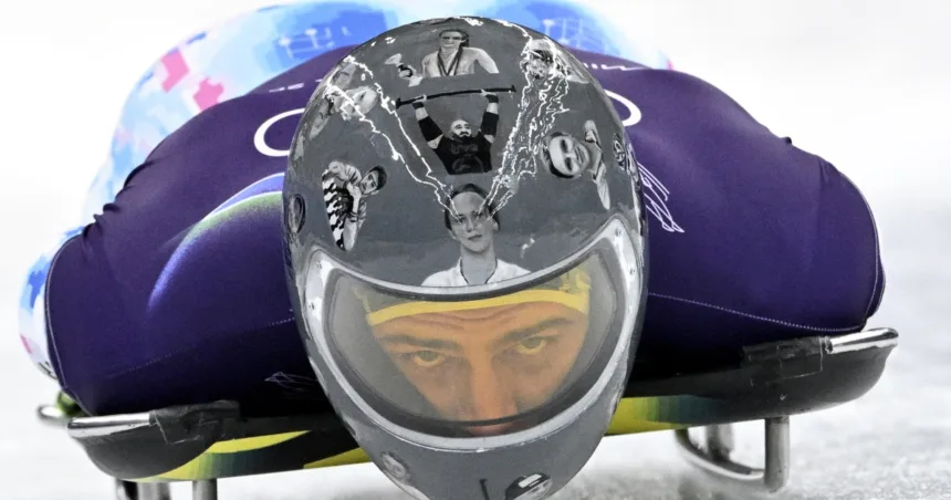 Ukraine skeleton racer Vladyslav Heraskevych disqualified from Winter Olympics over helmet honoring war dead
