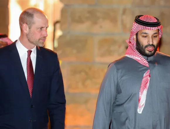 Future kings meet in Saudi Arabia but Andrew-Epstein revelations loom over Prince William