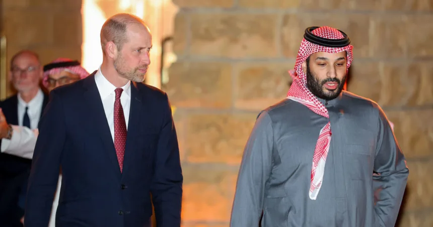 260213-Prince-William-Mohammed-bin-Salman-ch-1152-41e607.jpg Future kings meet in Saudi Arabia but Andrew-Epstein revelations loom over Prince William
