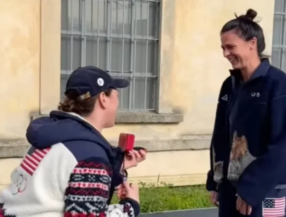 Olympians Hilary Knight and Brittany Bowe engaged at Milan Cortina Games