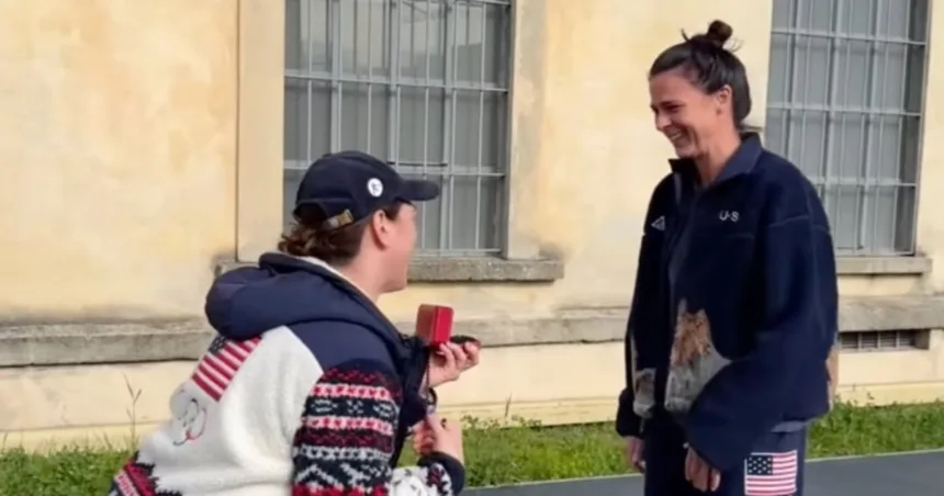 Olympians Hilary Knight and Brittany Bowe engaged at Milan Cortina Games