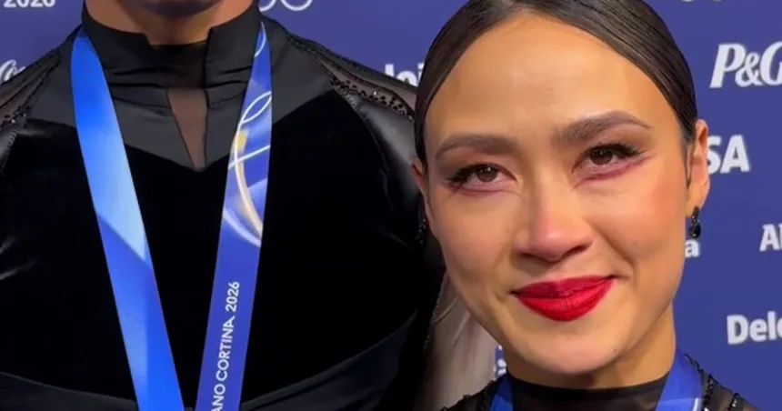 Madison Chock on emotions after ice dance performance