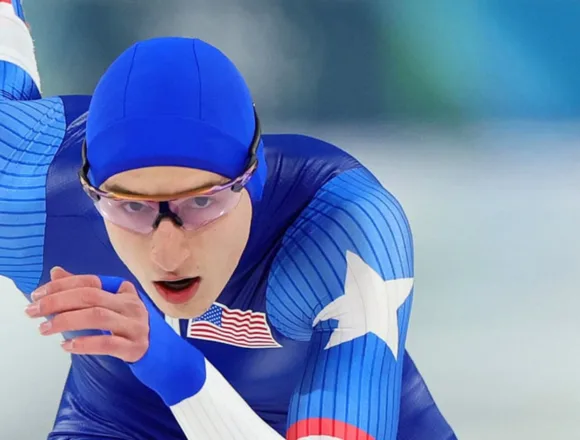 Stolz breaks Olympic record and wins second gold medal