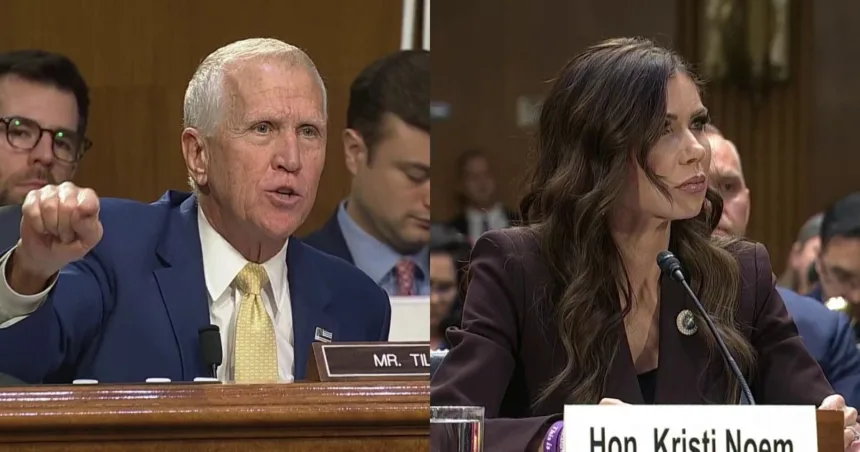 Sen. Thom Tillis grills Kristi Noem at DHS hearing