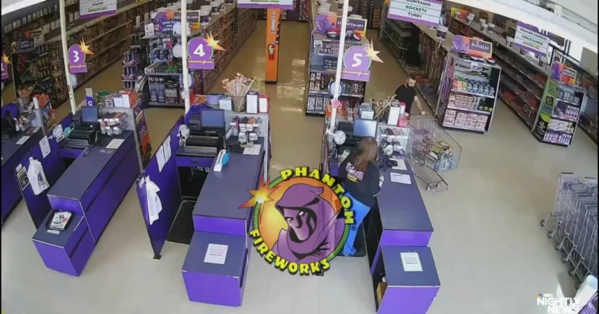 Surveillance footage captures Michigan synagogue suspect buying fireworks days before attack