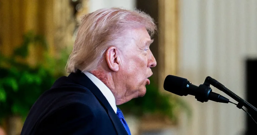 White House addresses ‘redness’ on the side of Trump’s neck