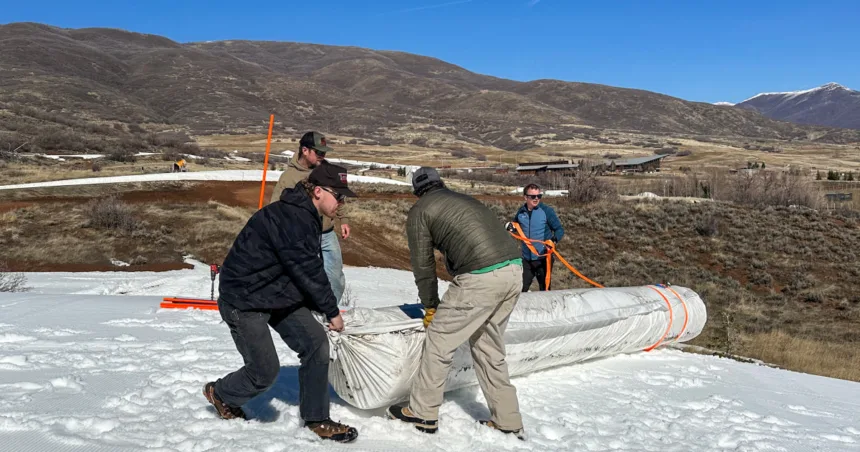 Ski resorts try ‘snow farming’ to save manmade snow for next year