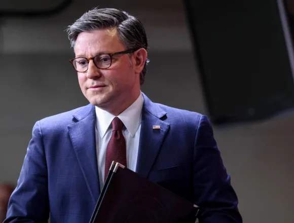 260327-mike-johnson-ch-1306-ea33c7.jpg House Republicans rebel against Senate-passed DHS bill, eye separate funding vote