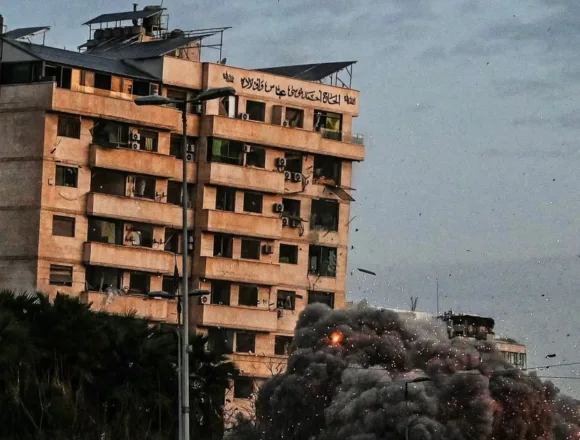 Building in central Beirut leveled after Israeli strike