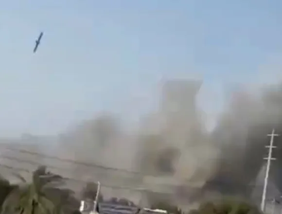 Video appears to show missile strike near Iranian school