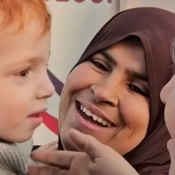 Children return to Gaza after being evacuated as babies