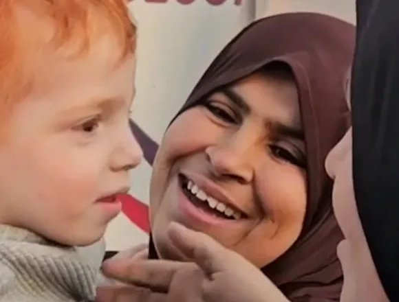 Children return to Gaza after being evacuated as babies