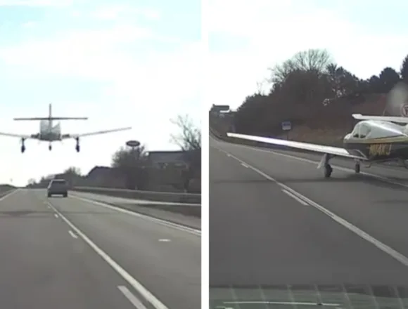 260404-plane-split-aa-103-661fc9.jpg Small plane makes emergency landing on interstate in Pennsylvania