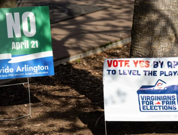 Virginia voters to decide whether to allow a new Democratic-drawn map for the midterms