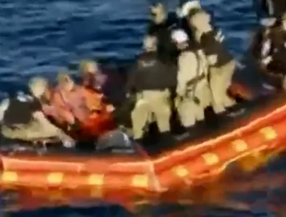 Artemis II astronauts exit Orion capsule