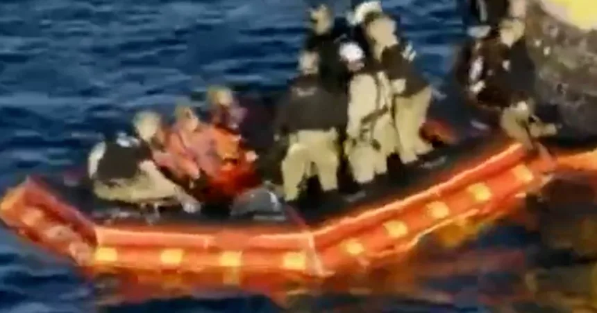 Artemis II astronauts exit Orion capsule