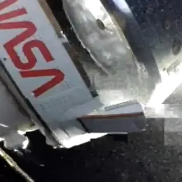 Orion crew module separates from service module